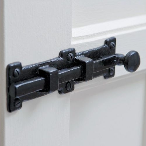 Black Door Bolts Hasp & Staples