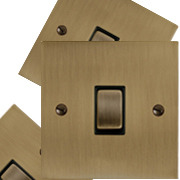 Heritage Flat Antique Brass