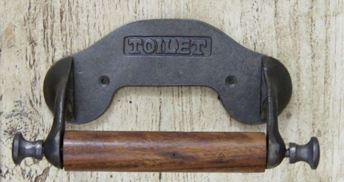 Cottingham - 'Toilet' Paper Holder - Antique Iron