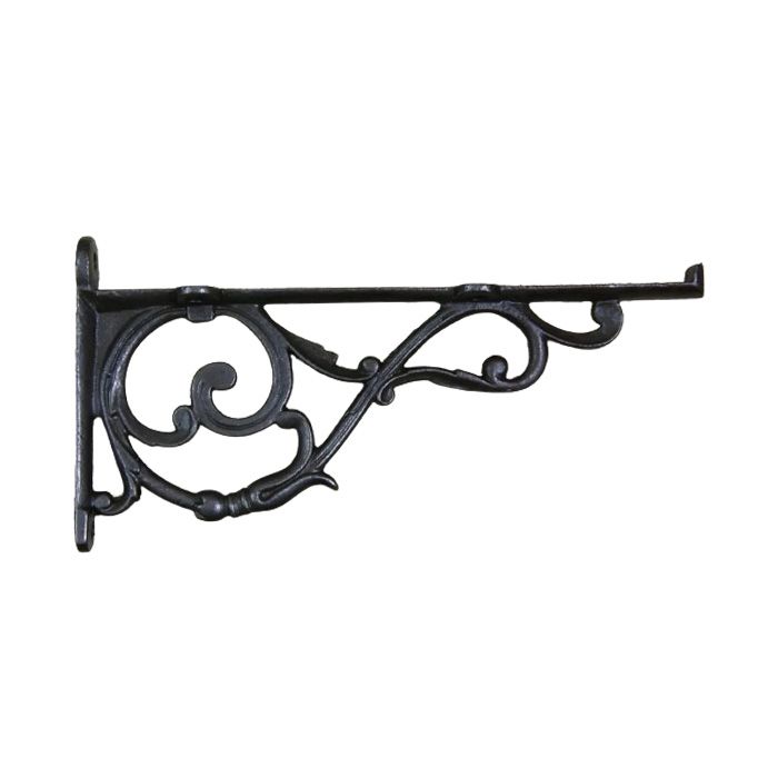 Cottingham - Decorative Lipped Shelf Bracket - Antique Iron