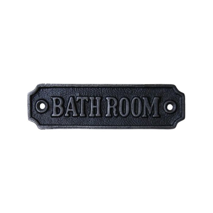 Cottingham - Bathroom Plaque - Antique Iron
