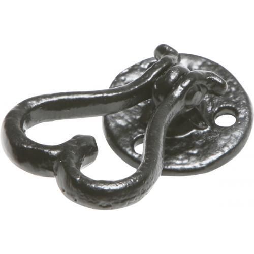 Kirkpatrick Drawer Handle On Round Plate - Black Antique - 35mm