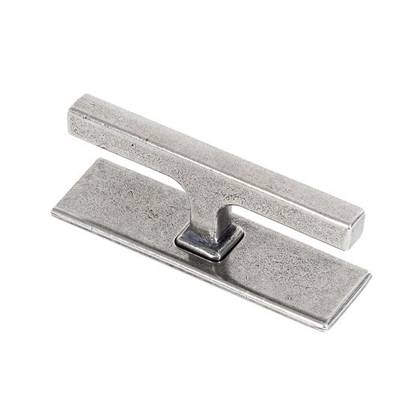 Finesse - Loxton T-bar Cupboard Knob on Backplate - Solid Pewter
