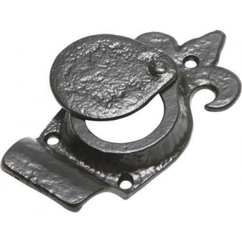 Kirkpatrick Ornate Cylinder Latch Cover Pull - Black Antique