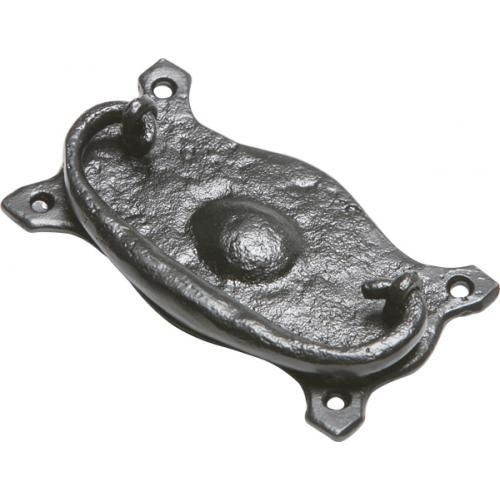 Kirkpatrick Plate Handle - Black Antique - 107mm