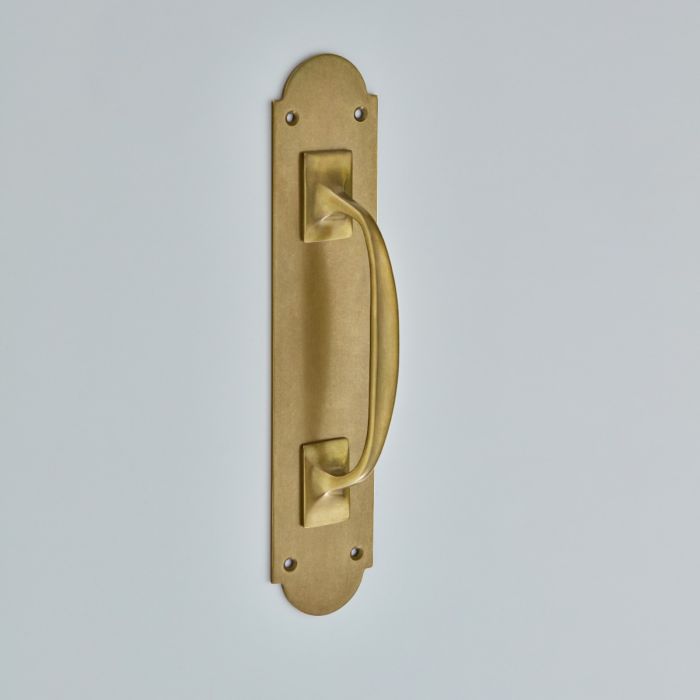 Croft Hardware Door Pull Handle on Shaped Backplate