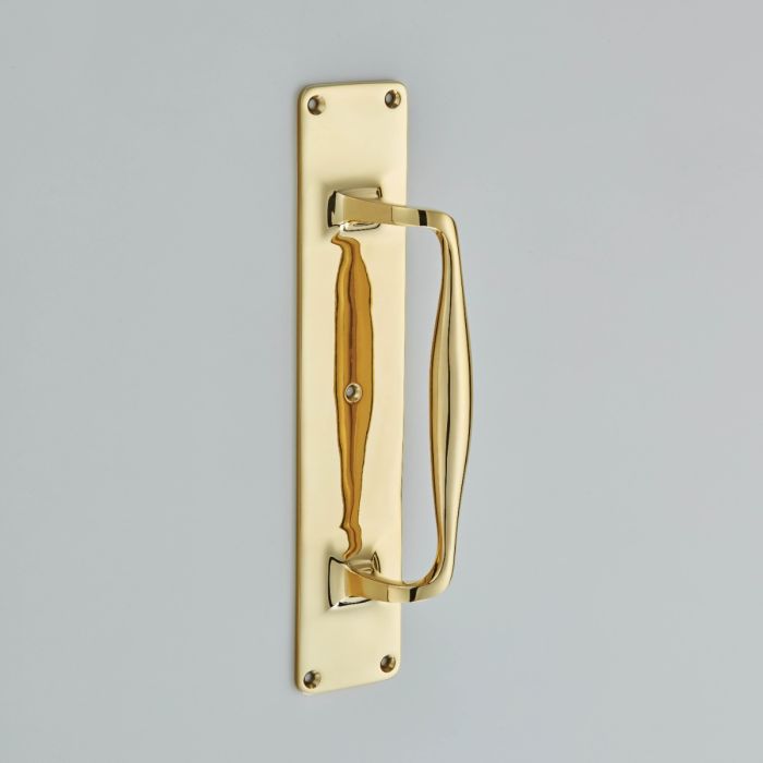 Croft Hardware Cast Door Pull Handle on Backplate