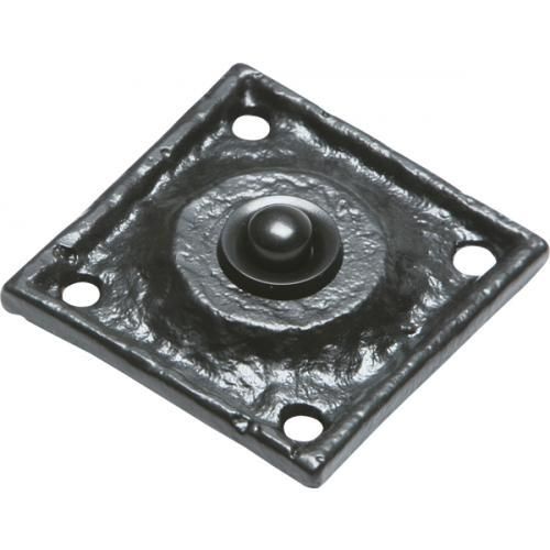 Kirkpatrick Square Bell Push - Black Antique