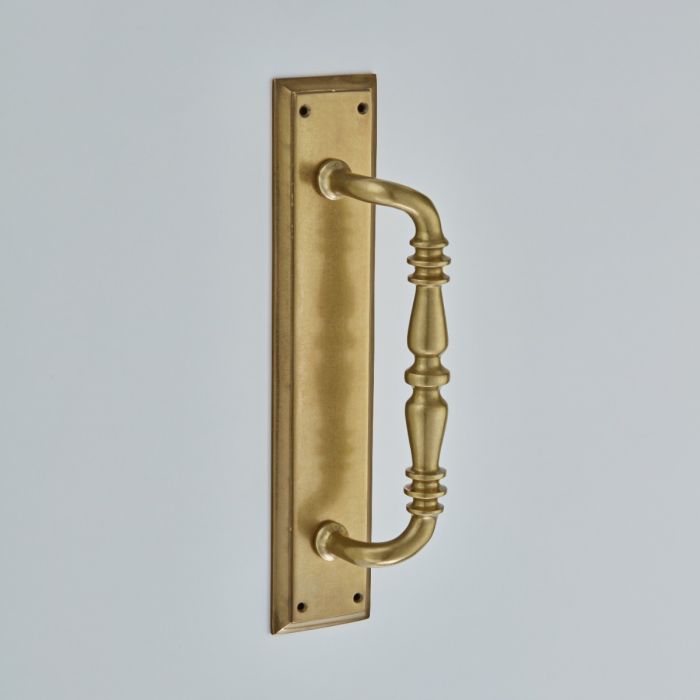 Croft Hardware Ornate Door Pull Handle on Backplate