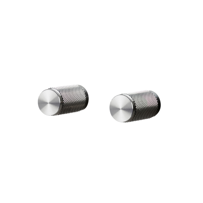 Buster and Punch - Cross Cupboard Knob - Steel - Pair