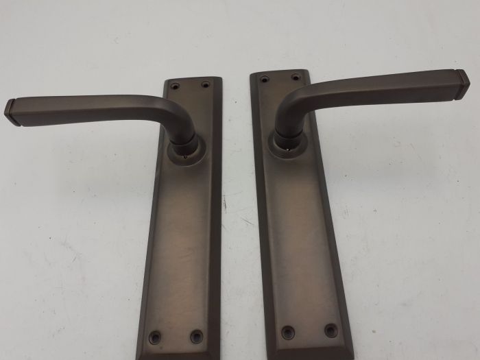 Old Mill Lock or Latch Lever Door Handles BH-100 - Dark Antique Brass