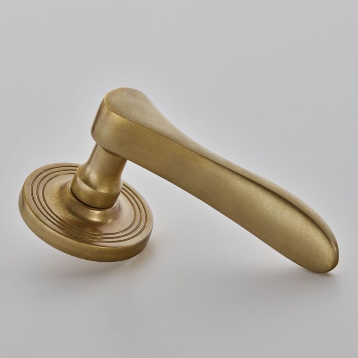 Croft Hardware Oxford Door Handle on Covered Rose - Pair