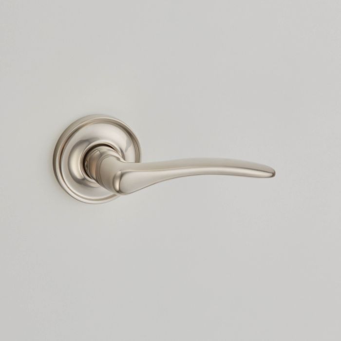 Croft Hardware Oaken Door Handle on Covered Rose - Pair