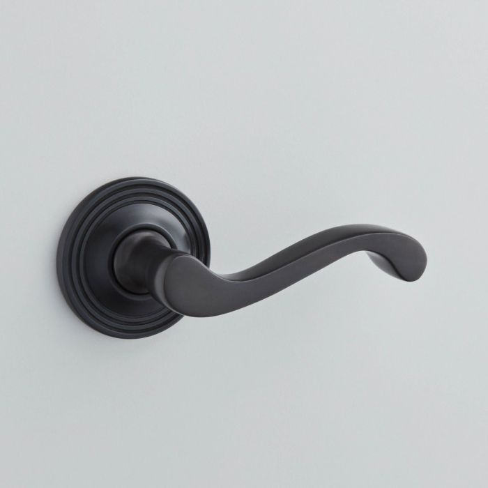 Croft Hardware Sheringham Door Handle on Covered Rose - Pair