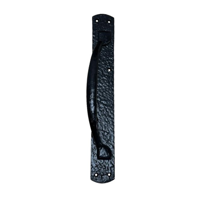 The Factory Collective - Door Pull Handle on Backplate - Black Antique 
