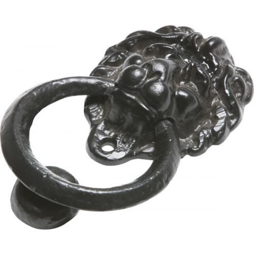 Kirkpatrick Lion Head Bedroom Door Knocker -  Black Antique