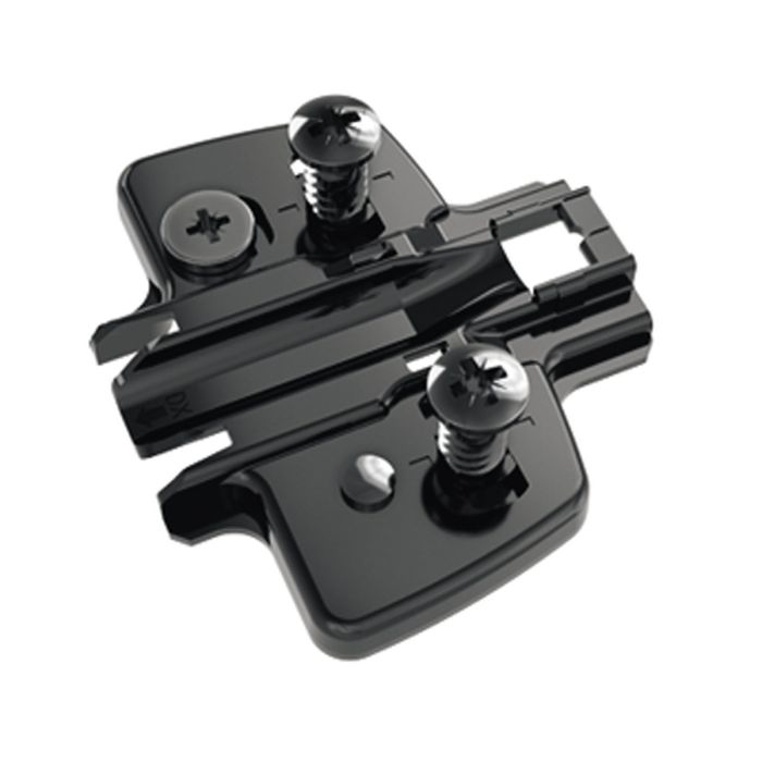 Hettich - Sensys Fast Assembly Concealed Hinge - Cross Mounting Plate - 1.5mm - Obsidian Black