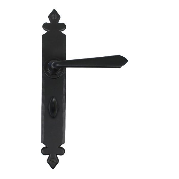 From The Anvil Cromwell Door Handle on Backplate - Pair