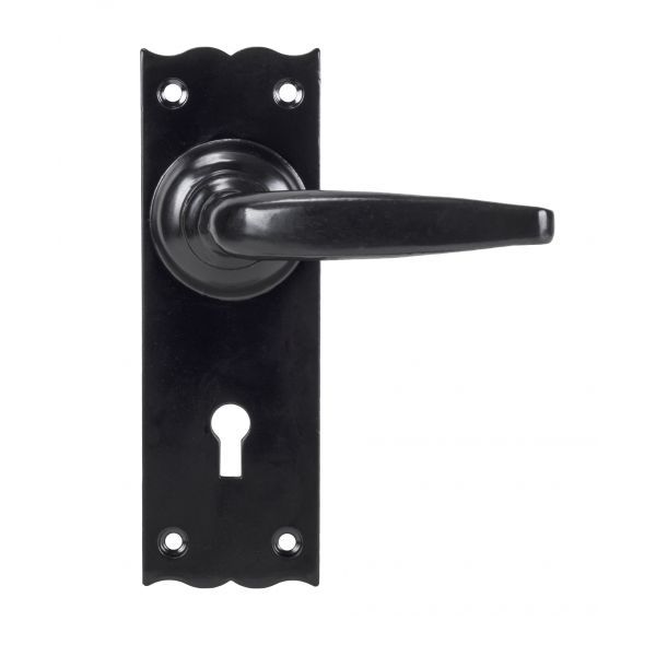 From The Anvil Oak Door Handle on Backplate - Pair