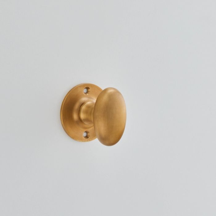 Croft Hardware Small Oval Mortice Door Knob - Pair