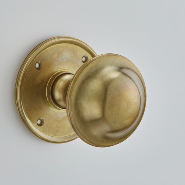 Croft Hardware Plain Round Mortice Door Knob - Pair