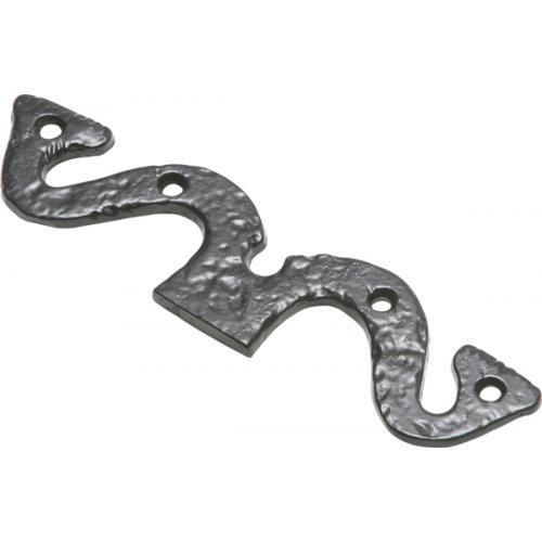 Kirkpatrick Curled Hinge Front - Black Antique - 6 Inch