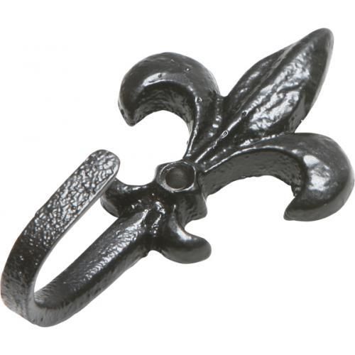 Kirkpatrick Fleur De Lys Robe Hook - Black Antique