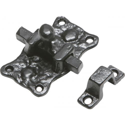 Kirkpatrick Small Ornate Door Bolt - Black Antique - 2.5