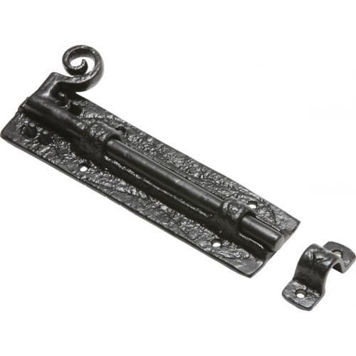 Kirkpatrick Curly-tail Straight Door Bolt - Black Antique - 4