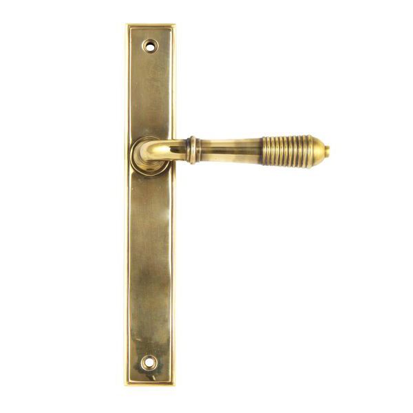 From The Anvil Reeded Slimline Espagnolette Door Handle - Pair
