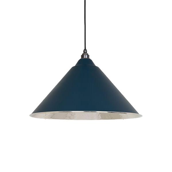 From The Anvil - Hammered Nickel Hockley Pendant - Dusk
