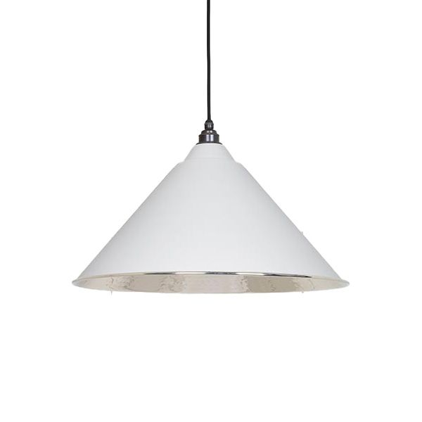 From The Anvil - Hammered Nickel Hockley Pendant - Flock