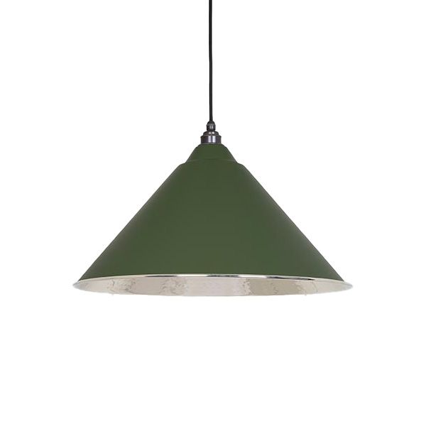 From The Anvil - Hammered Nickel Hockley Pendant - Heath