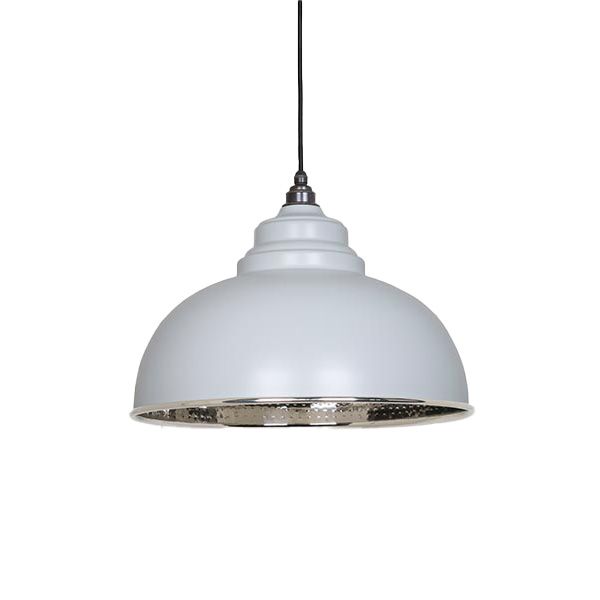 From The Anvil - Hammered Nickel Harborne Pendant - Birch