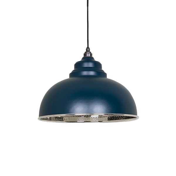From The Anvil - Hammered Nickel Harborne Pendant - Dusk