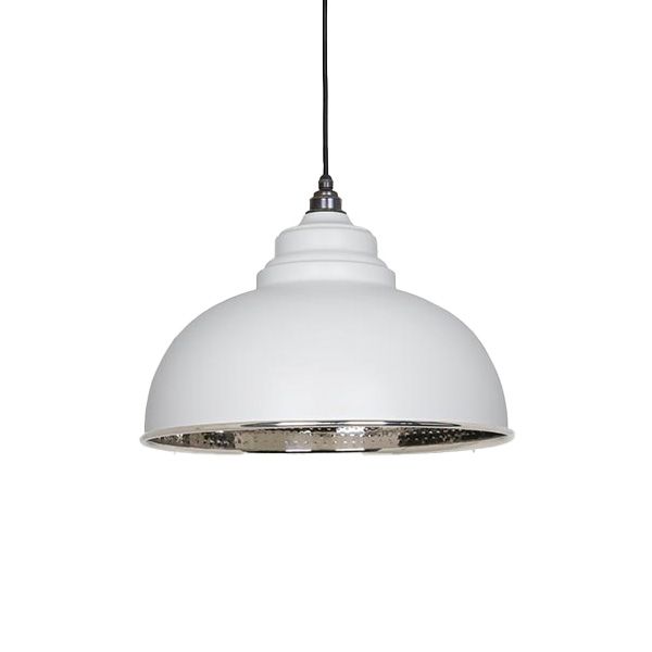 From The Anvil - Hammered Nickel Harborne Pendant - Flock