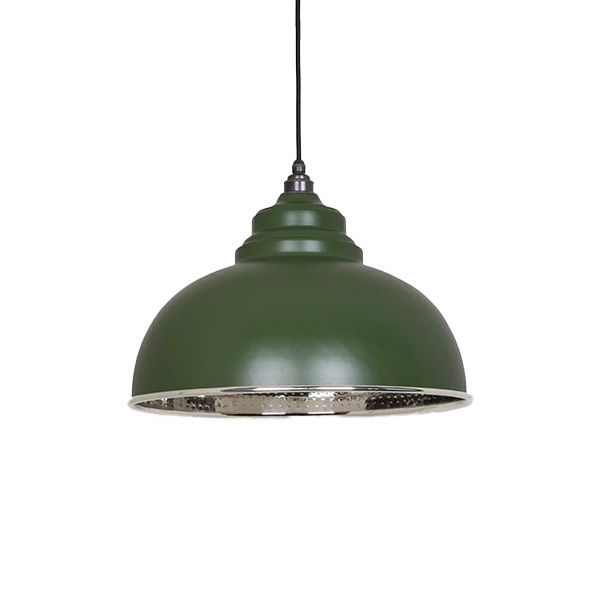 From The Anvil - Hammered Nickel Harborne Pendant - Heath