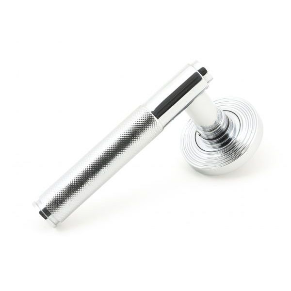 From the Anvil Brompton Door Handle on Beehive Rose - Pair