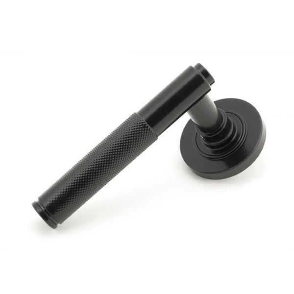 From the Anvil Brompton Door Handle on Plain Rose - Pair