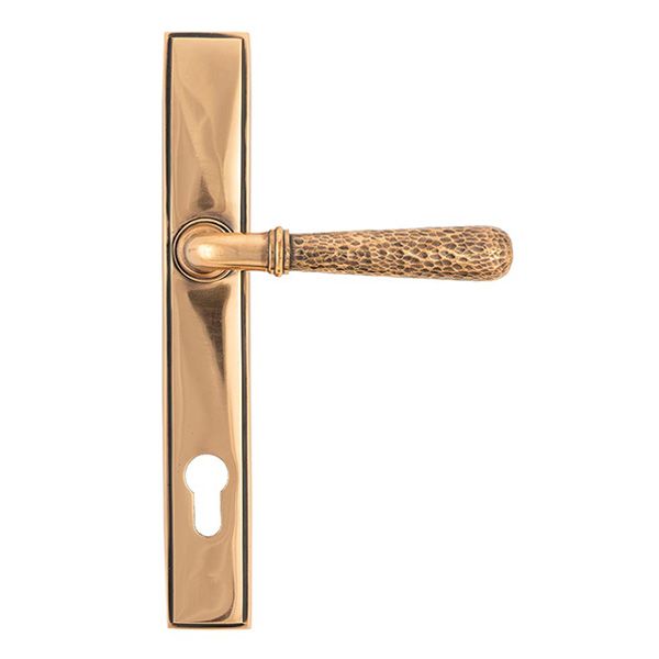 From The Anvil Hammered Newbury Slimline Espagnolette Door Handle - Pair