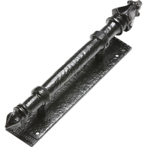 Kirkpatrick Regal Pull Handle On Backplate - Black Antique