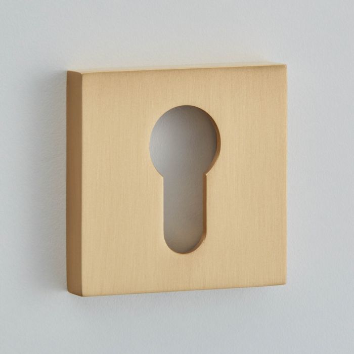 Croft Hardware Euro Profile Concealed Square Escutcheon