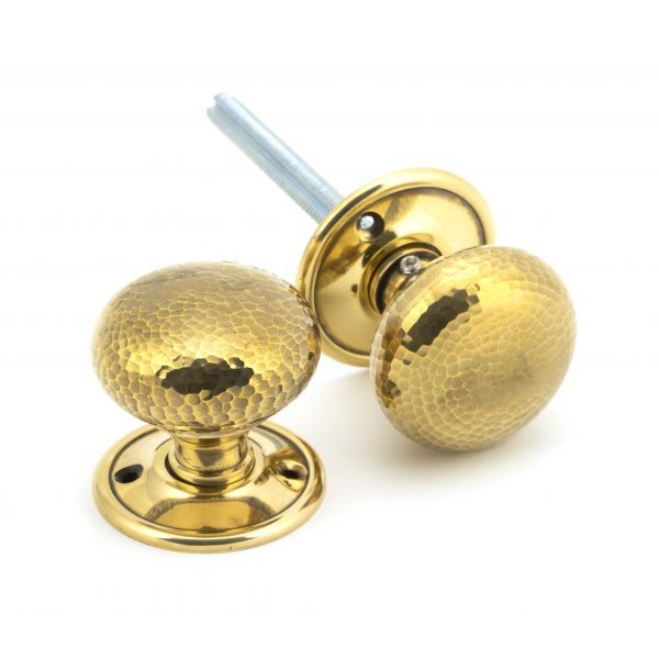 From The Anvil Hammered Mushroom Mortice/Rim Door Knob - Pair