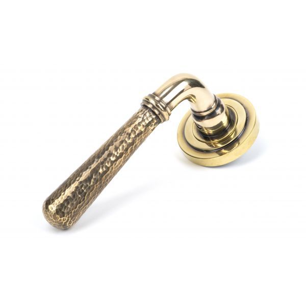 From the Anvil Hammered Newbury Door Handle on Art Deco Rose - Pair
