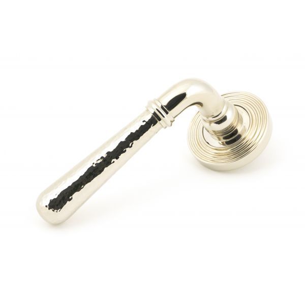 From the Anvil Hammered Newbury Door Handle on Beehive Rose - Pair