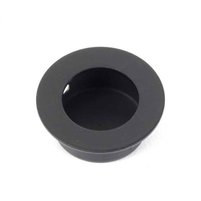 From The Anvil - Circular Flush Pull Handle - Black