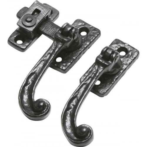 Kirkpatrick Casement Fastener - Locking Catch - Black Antique