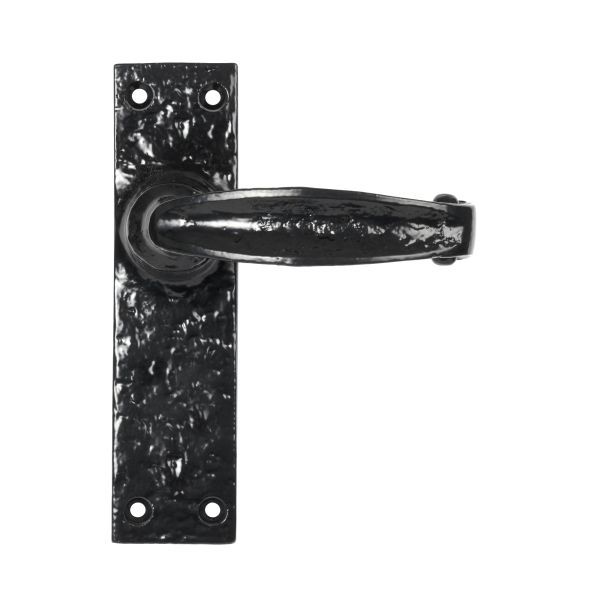 From The Anvil Classic Textured Door Handle on Backplate - Pair