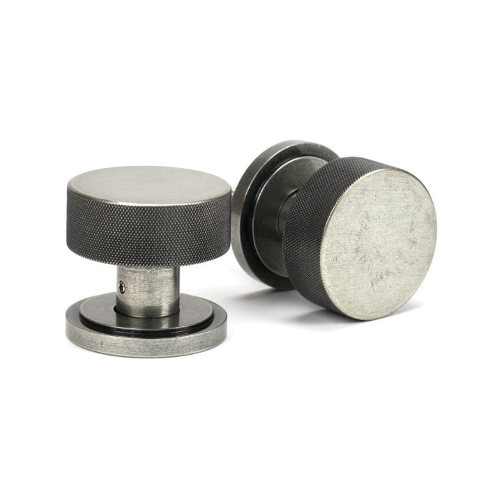 From The Anvil Brompton Mortice/Rim Door Knob on Art Deco Rose - Pair