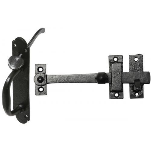 Kirkpatrick Traditional Thumb Latch On Backplate - Black Antique